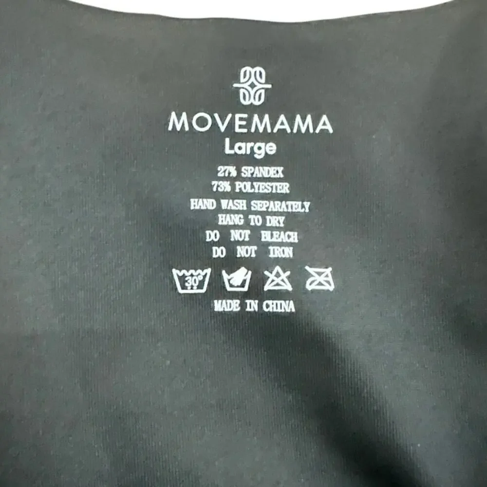 Movemama Ribbed Nursing Swimsuit Black White Scattered Dot One Piece L - Picture 4 of 9